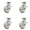Service Caster 8 Inch Kingpinless Nylon Wheel Swivel Caster Set with Brakes SCC-KP30S820-NYR-SLB-4 - alternate 1